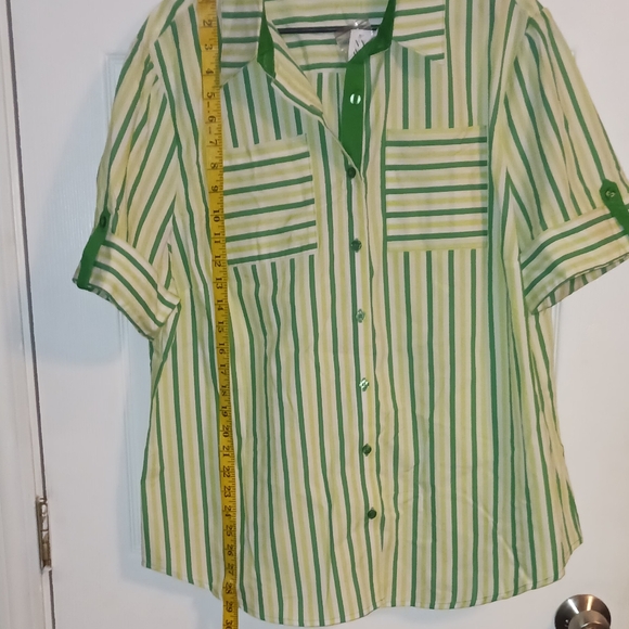 NY&C NWT Madison Green/Yellow/White Shirt XXL - Picture 9 of 14